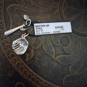 Silver fun lucky charms for the baseball lover in your life